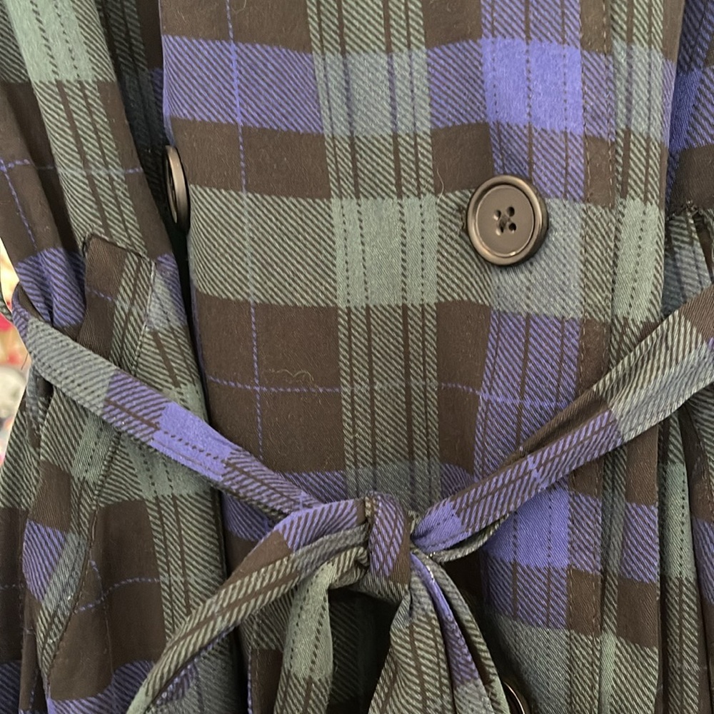 Torrid Plaid Double-Breasted Trench Jacket / Dress size 2 - Picture 11 of 15